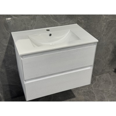 Wall Hung Vanity Rosa Series 900mm White Woodgrain